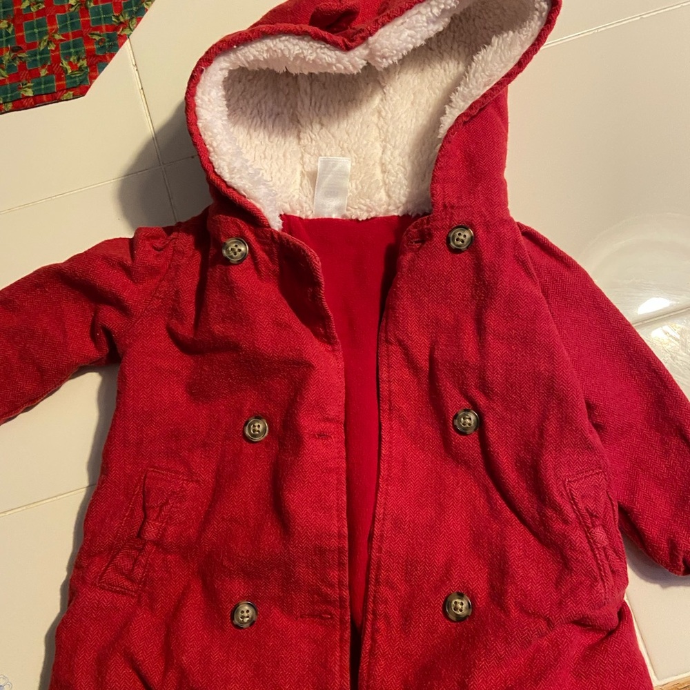 Carter's Red Hooded Puffer Jacket
